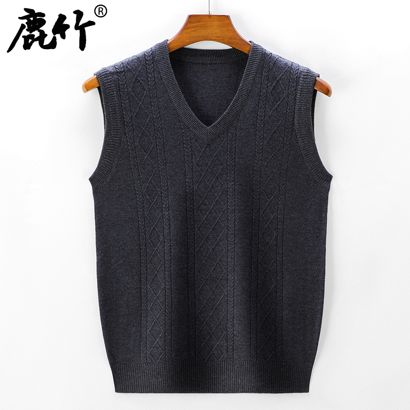 中老年爸爸装针织马甲打底衫