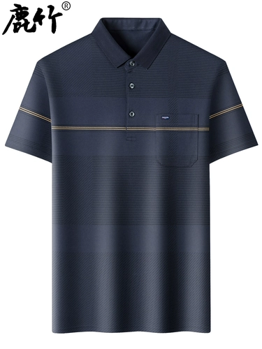 Мужская летняя футболка с коротким рукавом, хлопковая футболка polo, для мужчины среднего возраста