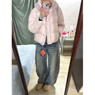 小个子美式复古口袋刺绣弯刀牛仔裤145CM低腰宽松显瘦阔腿拖地裤