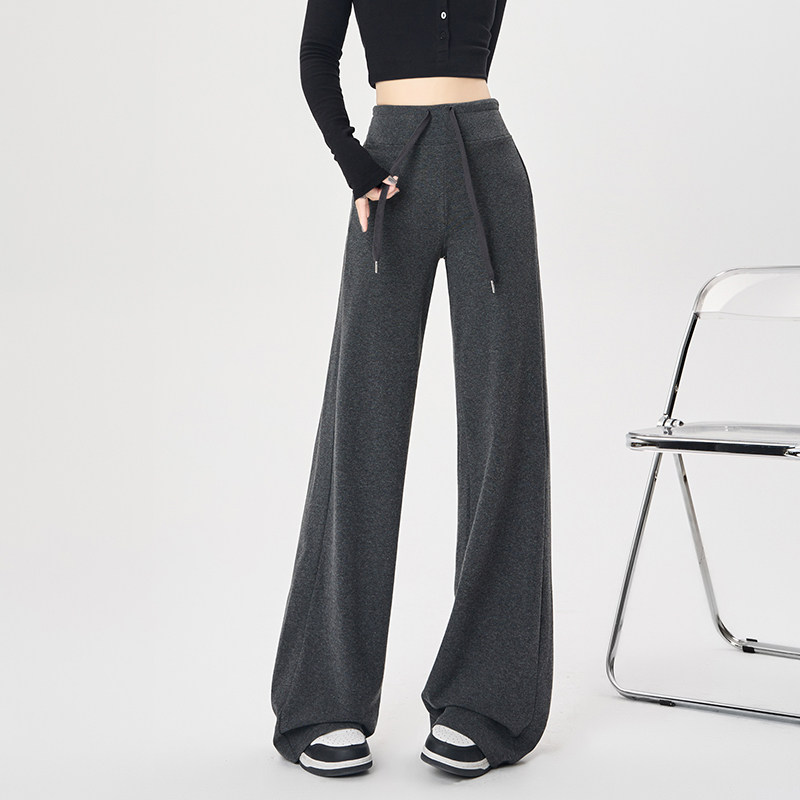 2025春夏新款小个子运动裤女窄版阔腿裤lulu神裤高腰显瘦休闲卫裤