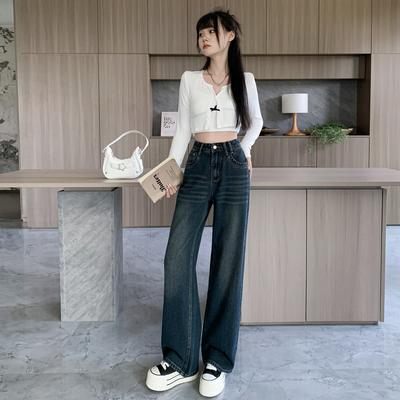 直筒窄版裤阔腿裤高腰九分