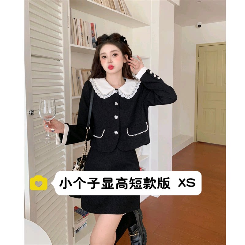 小个子名媛小香风两件套xxs