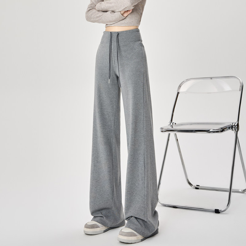 2025春夏新款小个子运动裤女窄版阔腿裤lulu神裤高腰显瘦休闲卫裤