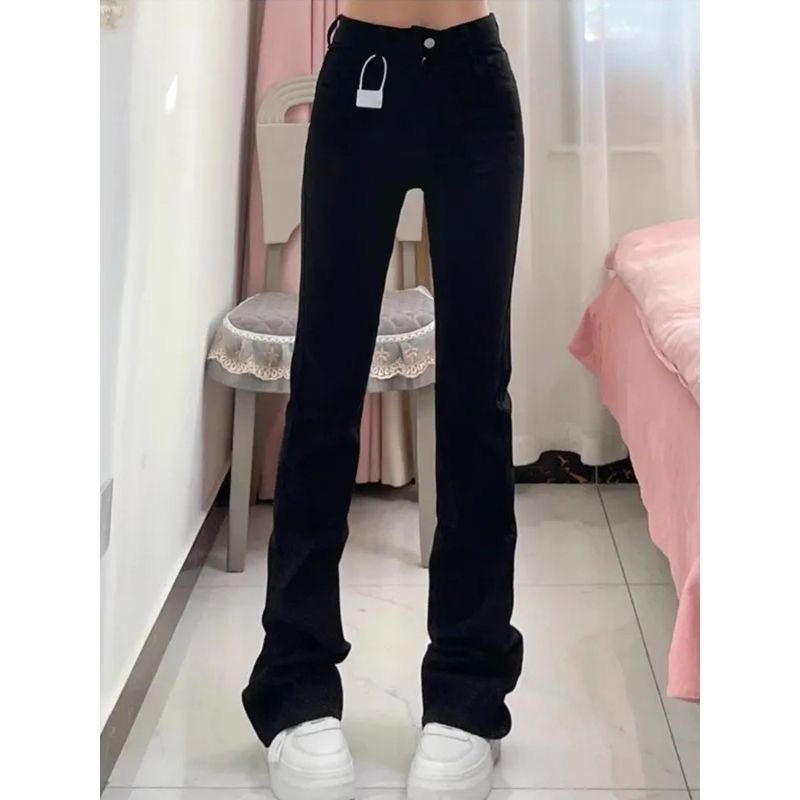 小个子黑色微喇叭牛仔裤百搭显瘦150CM高腰弹力马蹄裤拖地长裤XS,女装/女士精品,牛仔裤,淘宝优惠券,粉丝福利购,淘宝优惠卷
