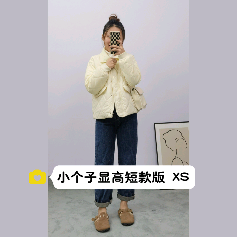 小个子奶黄色棉服女xxs秋