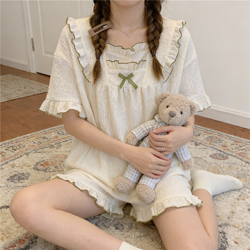 睡衣女夏天短袖甜美可爱公主风2026款家居服学生两件套装夏季薄款