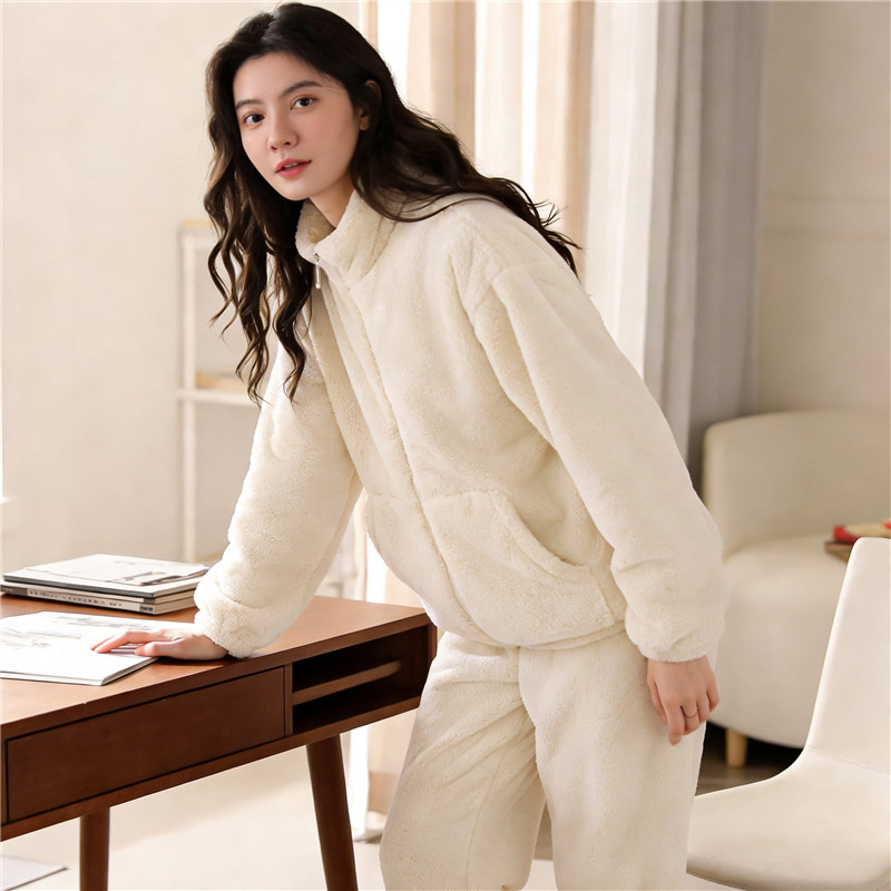 睡衣女款冬季珊瑚绒加厚加绒2026新款可外穿秋冬法兰绒冬款家居服,女士内衣/男士内衣/家居服,睡衣/家居服套装,淘宝优惠券,粉丝福利购,淘宝优惠卷