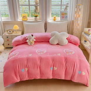 定制A类加厚牛奶绒珊瑚绒被套毛绒被罩单件150x200x230x240x248冬