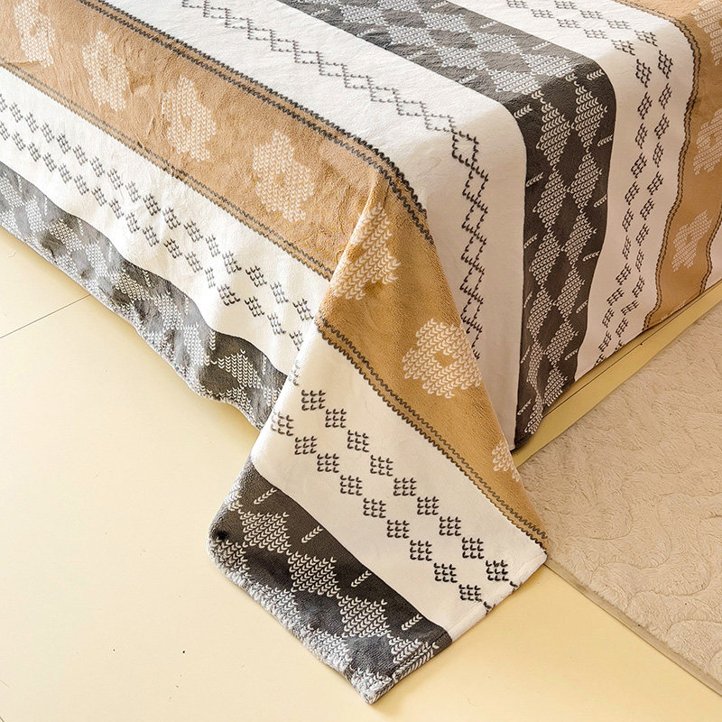 定制可机洗牛奶绒短毛珊瑚绒床单