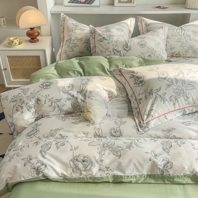 定做60支床单床笠纯棉被套四件套