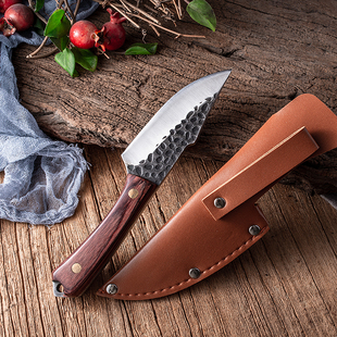 蒙古手把肉刀吃牛羊肉刀户外烧烤分割肉刀带刀鞘刀套多用便携小刀