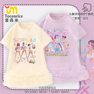 新款KPOP女童连衣裙夏季