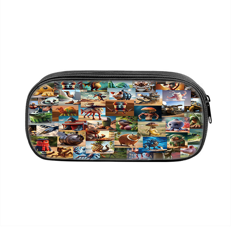 山海经Italian Brainrot木棍人儿童印花笔袋小学生双层文具盒DIY