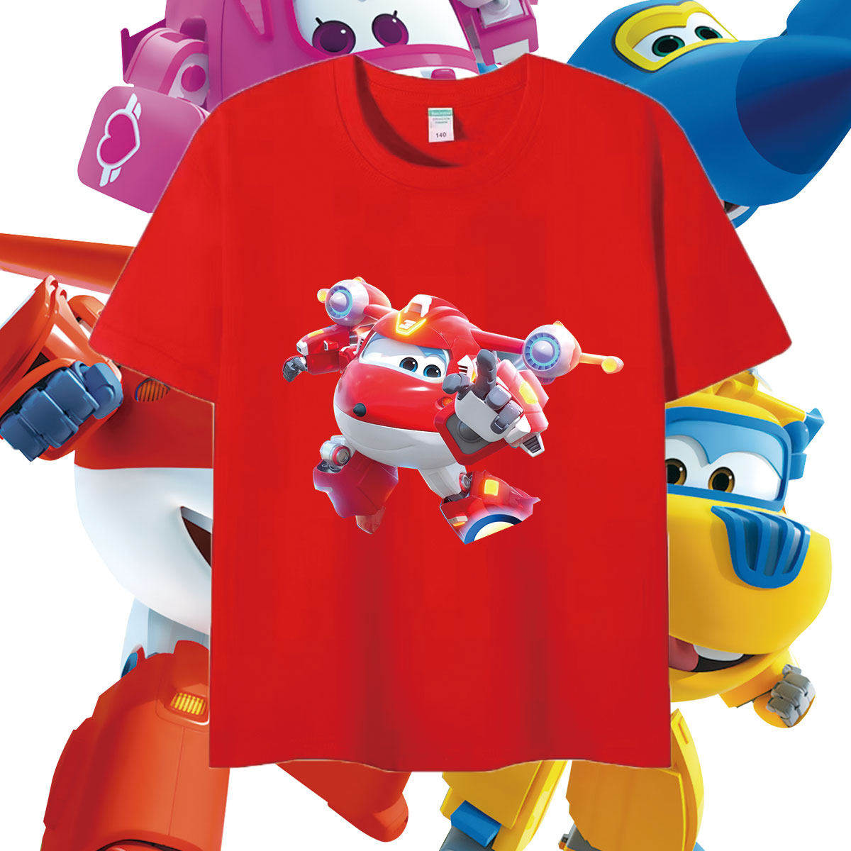 纯棉夏季超级飞侠超能乐迪短袖t恤男女童2026新款儿童小爱打底衫T