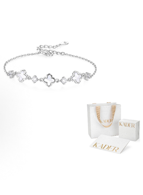 卡蒂罗KADER 四叶草情缘 轻奢小众高级感手饰百搭简约925银手链女