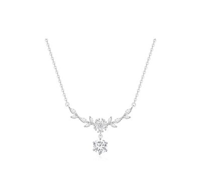 紫藤花开 在逃公主轻奢小众简约高级感设计锁骨链S999足银项链女