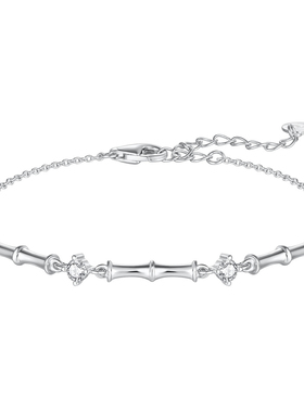 ZEGL999银竹韵手饰实用节节高升好运转运竹节升职加薪纯银手链女