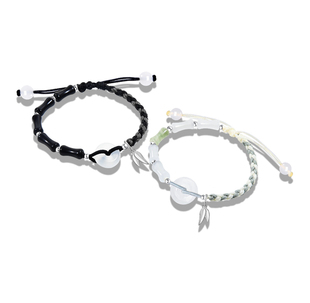 925银 竹节平安扣MAGICPOLE国风编织绳节节高升好运玛瑙手链情侣