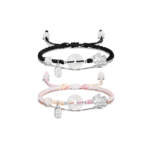 999足银貔貅zeroline招财平安扣平安喜乐手绳好运玛瑙手链情侣