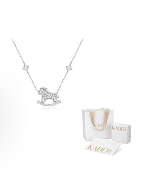 卡蒂罗KADER 招财萌马999银本命年马上来财转运锁骨链好运项链女
