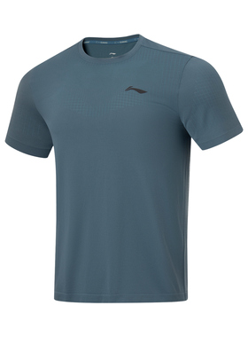 李宁/LINING正品短袖T恤男子跑步系列圆领速干透气运动服ATST077