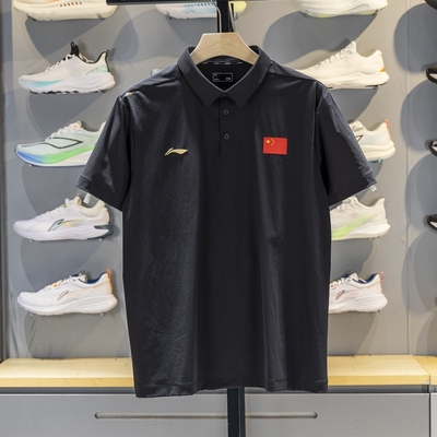 李宁短袖POLO衫休闲百搭透气