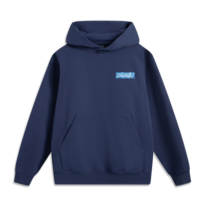 李宁运动卫衣2025冬季新款韦德系列男子宽松加绒连帽外套AWDUG87