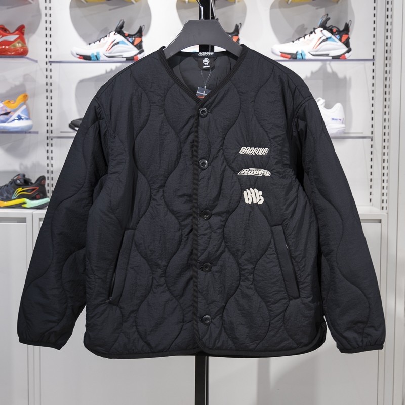 李宁单排扣男子短款锦纶棉服