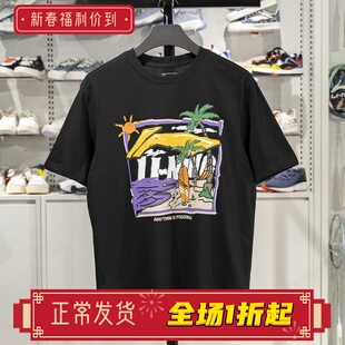 李宁短袖文化衫男士2024新款夏季圆领休闲印花运动T恤AHSU713