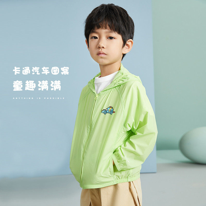 李宁防晒男童夏季运动生活上学户外舒适轻薄百搭运动风衣YFDS111