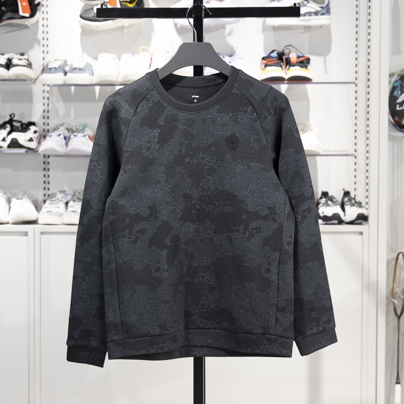 李宁男子圆领套头卫衣