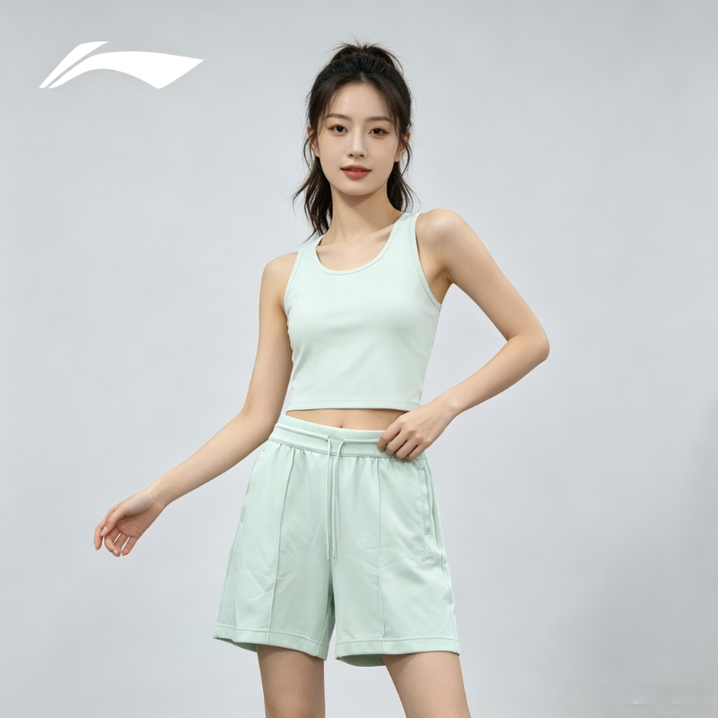 李宁短裤女款2026夏季新款运动潮流系列宽松舒适短卫裤 AKSU224