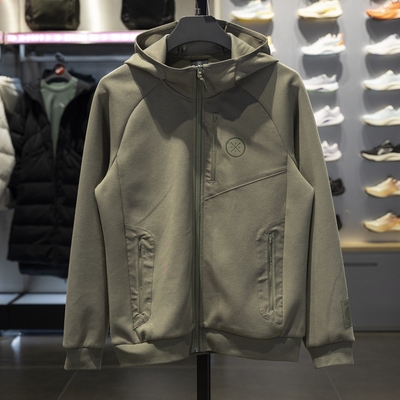 李宁男子连帽开衫卫衣