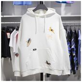 李宁卫衣男子2025秋冬新款 运动潮流系列宽松套头连帽卫衣AWDTE21