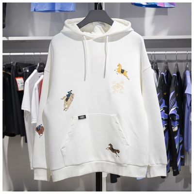 李宁卫衣男子2025秋冬新款运动潮流系列宽松套头连帽卫衣AWDTE21