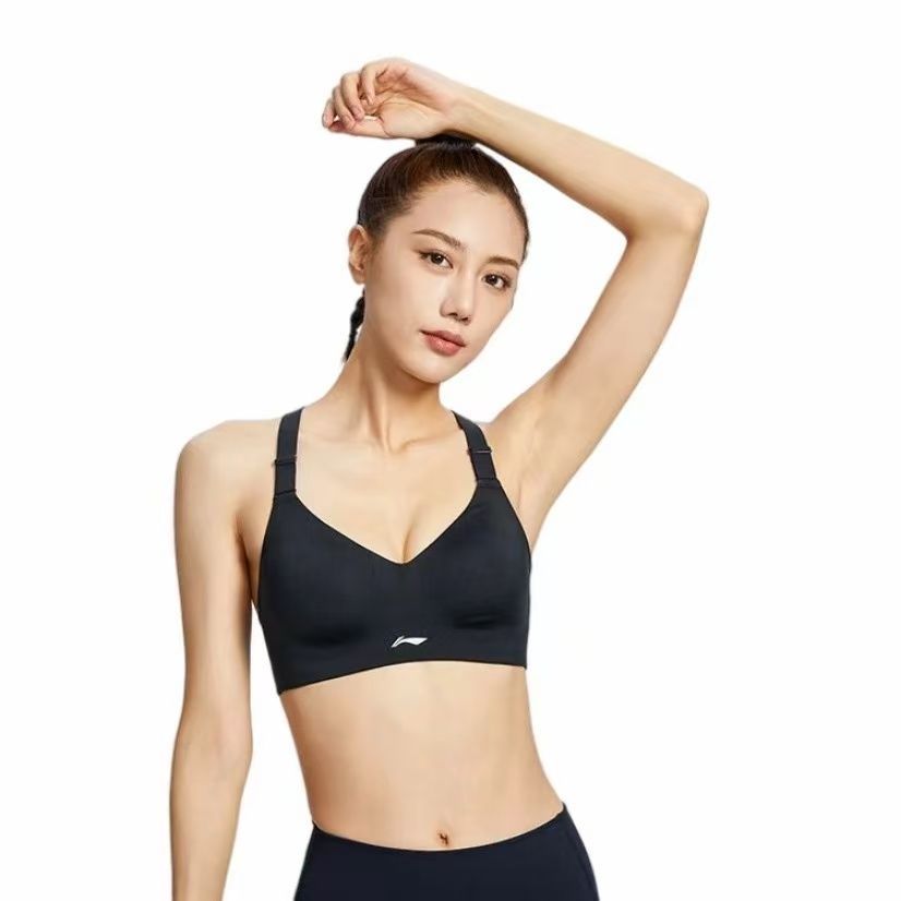 李宁正品女子时尚潮流瑜伽跑步高度支撑紧身舒适运动文胸AUBR082