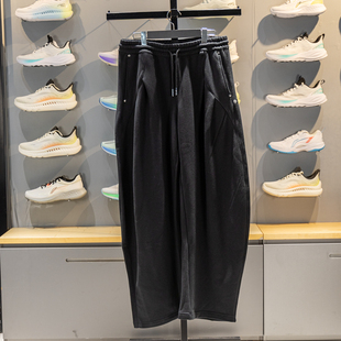 李宁卫裤男子2026春反伍少不入川直筒纯棉针织弯刀运动裤AKLVE17