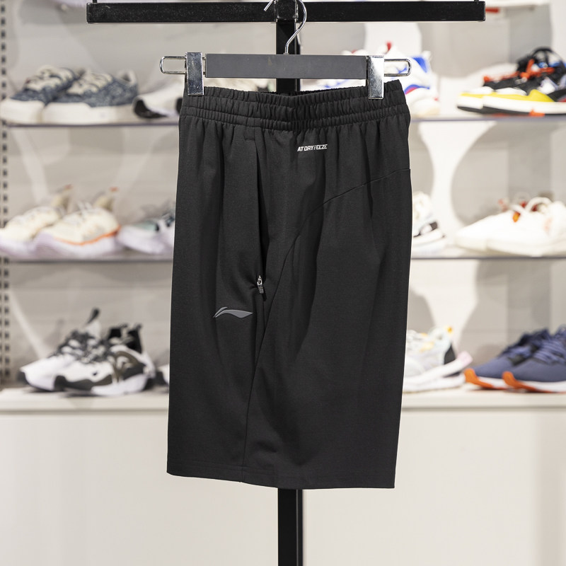 李宁短裤男子2025夏季健身系列冰感舒适吸湿排汗短卫裤AKSV107