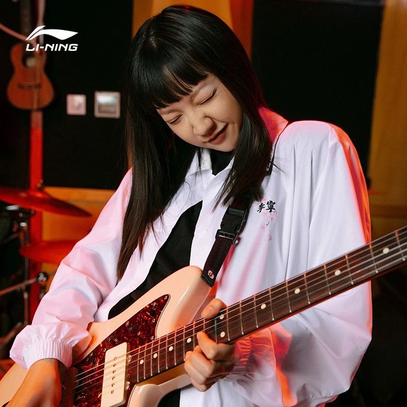 中国李宁正品樱花时尚外套男秋季舒适长袖情侣运动服风衣AFDS943