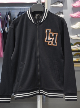 李宁休闲套男子2024秋季新款运动潮流系列运动针织夹克AFDU553