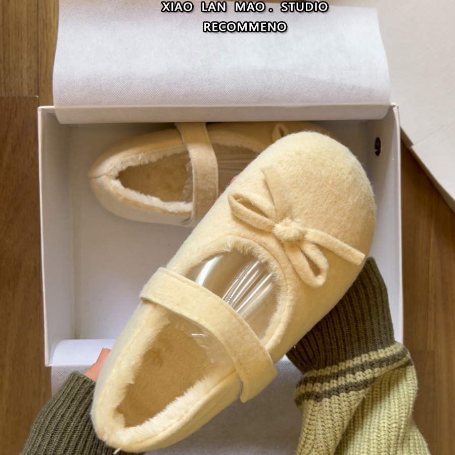 【好物推荐】蝴蝶结加绒勃肯棉鞋