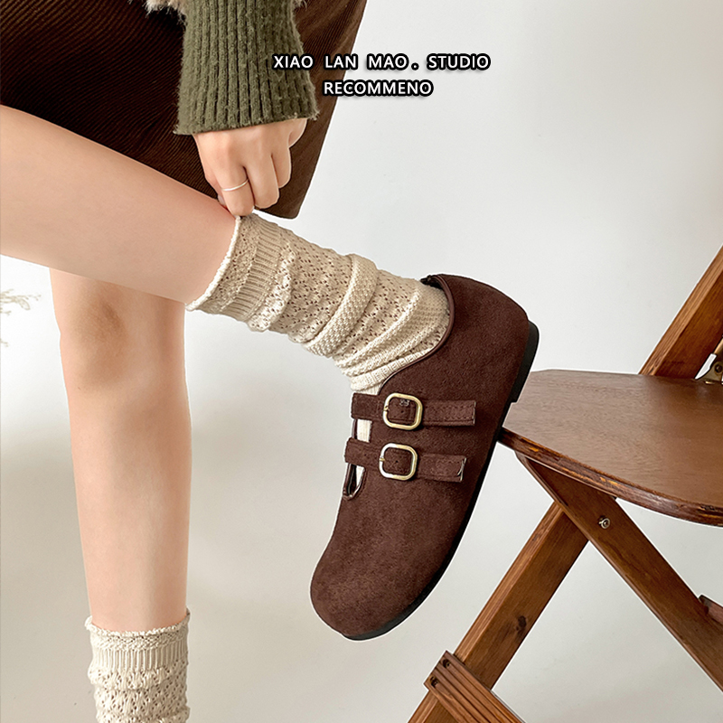 复古搭扣勃肯鞋女2025新款玛丽珍