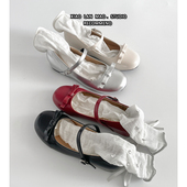 配裙子百搭玛丽珍女鞋 复古法式 2026新款 女夏季 坡跟内增高浅口单鞋