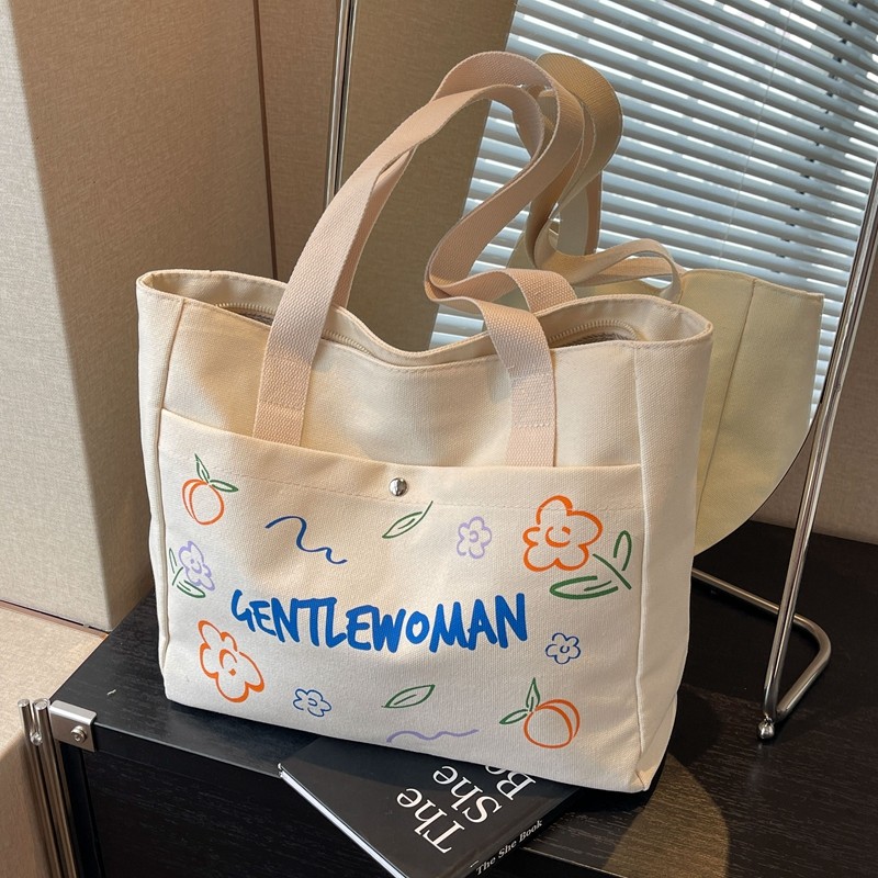 大容量帆布托特包女2025新款秋冬大学生上课单肩包休闲旅行通勤包,箱包皮具/热销女包/男包,通用款女包,淘宝优惠券,粉丝福利购,淘宝优惠卷