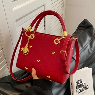 高级感红色包包女结婚包2025新款洋气斜挎包婚礼新娘手提包戴妃包