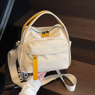 休闲轻便尼龙布小包包女夏2026新款 单肩斜挎包通勤手提小拎包 时尚