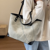 时尚 大容量托特包女2025新款 潮秋冬百搭休闲单肩包通勤高级感大包