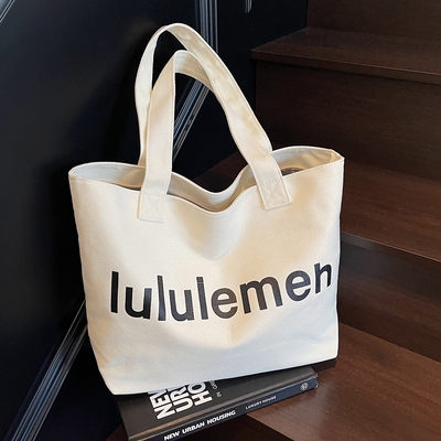 帆布单肩包大学生上课通勤托特包