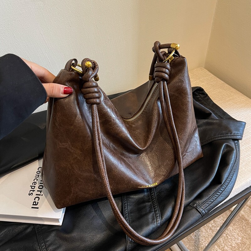 休闲大容量包包女2025新款时尚复古单肩斜挎包简约软皮通勤托特包,箱包皮具/热销女包/男包,通用款女包,淘宝优惠券,粉丝福利购,淘宝优惠卷