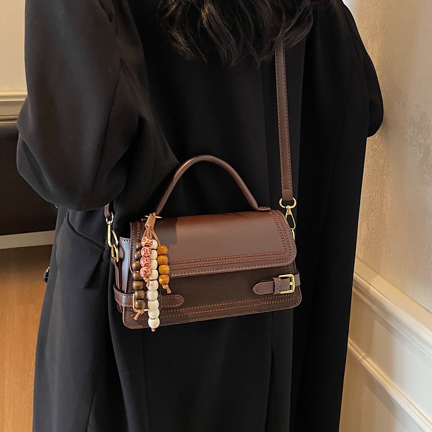 高级感复古小包包女式2025新款休闲百搭斜挎包时尚超火手提小方包,箱包皮具/热销女包/男包,通用款女包,淘宝优惠券,粉丝福利购,淘宝优惠卷